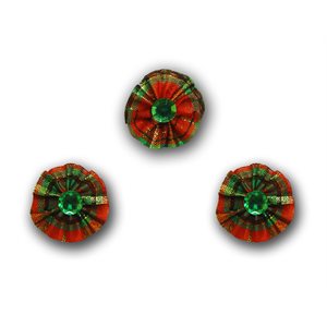 Gem Ring Bows, Christmas - Package of 50