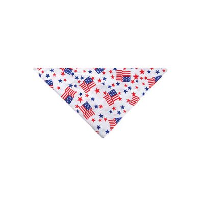 Patriotic Bandanna - Flags on White