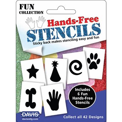 Hands Free Stencils - FUN Pack Stencils Pkg. of 6 designs