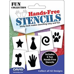 Hands Free Stencils - FUN Pack Stencils Pkg. of 6 designs