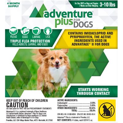 Adventure Plus for Dogs- Small (3- 10 lbs)