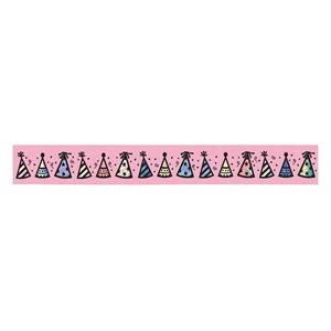 Ribbon / Party Hats on Light Pink - 50 Yards