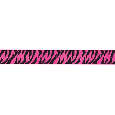 Ribbon / Zebra on Hot Pink - 50 Yards