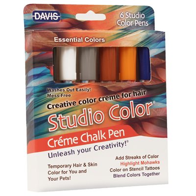Studio Color Creme Chalk Pens, Pack of 6 Essential Colors