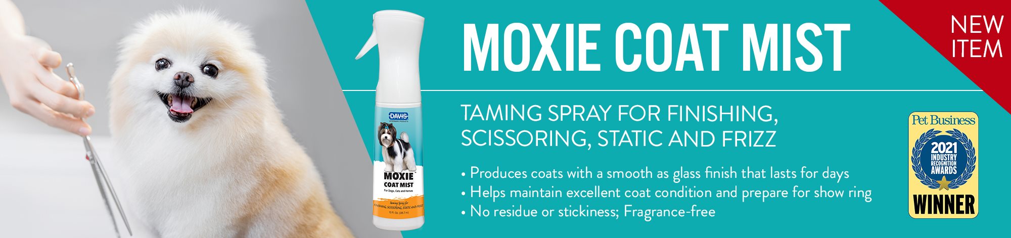 Moxie Coat Mist. Taming spray for fishing, scissoring, static
